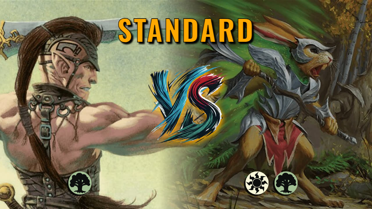 Watch MTG Arena Standard Video - Mono Green Midrange by utku VS Selesnya Aggro by Isabella77 - 97648b