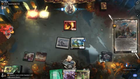 Watch MTG Arena Video Replay - Emmara, Voice of the Conclave by saitama VS Ajani, Nacatl Pariah by The Lion - Historic Brawl