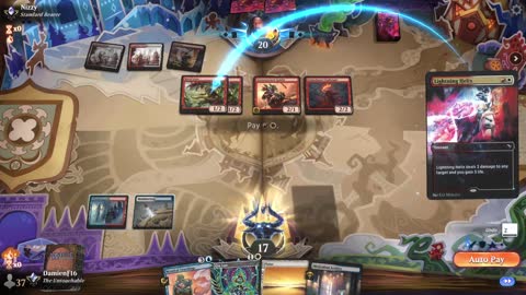 Watch MTG Arena Video Replay - Jeskai Control by DamienF16 VS Boros Aggro by Nizzy - Traditional Standard Ranked