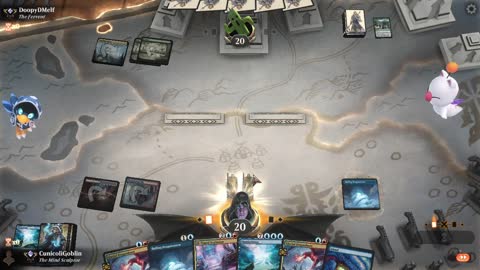 Watch MTG Arena Video Replay - Jeskai Midrange by CunicoliGoblin VS 5 Color Midrange by DoopyDMelf - Alchemy Ranked
