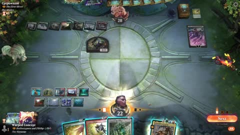 Watch MTG Arena Video Replay - Borborygmos and Fblthp by Warped Concept VS The First Sliver by Cptpownzor - Historic Brawl