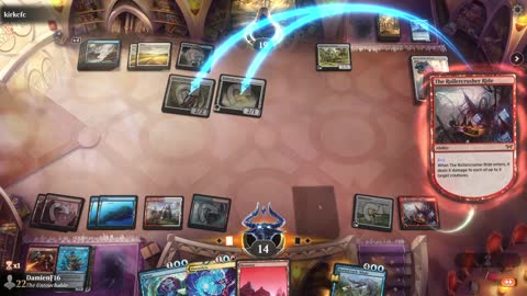 Watch MTG Arena Video Replay - Izzet Control by DamienF16 VS Azorius Midrange by kirkcfc - Chromatic Cube Draft