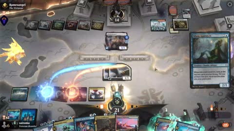 Watch MTG Arena Video Replay - UBRG Midrange by saitama VS 5 Color Midrange by Ramesangel - Premier Draft Ranked
