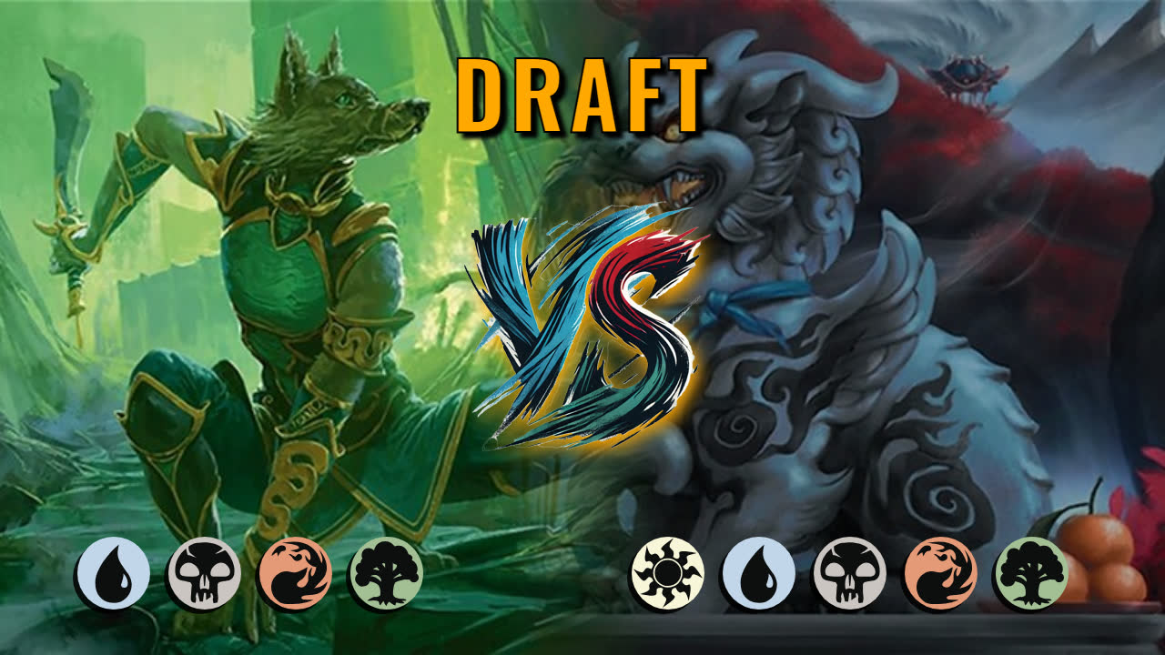 Watch MTG Arena Draft Video - UBRG Midrange by saitama VS 5 Color Midrange by Ramesangel - 930b1f