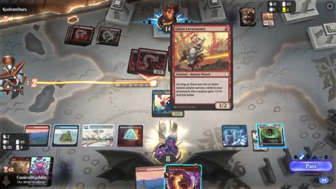 Watch MTG Arena Video Replay - Izzet Midrange by CunicoliGoblin VS Mono Red Aggro by KodranDurs - Standard Event