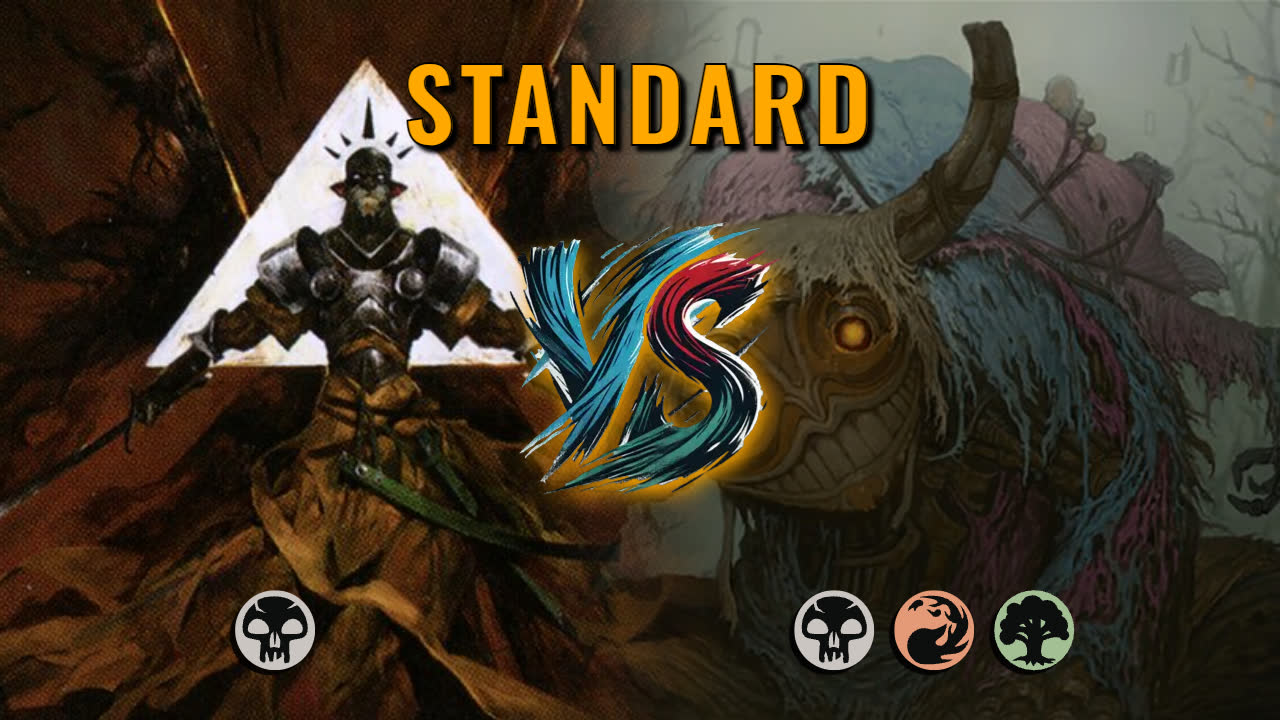 Watch MTG Arena Standard Video - Mono Black Midrange by Numbskull VS Jund Aggro by Arslin - 35b438