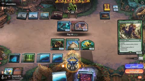 Watch MTG Arena Video Replay - Temur Midrange by DamienF16 VS Izzet Aggro by wheat4days - Premier Draft