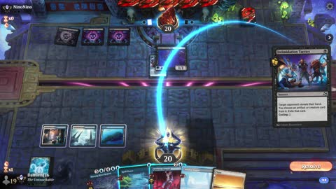 Watch MTG Arena Video Replay - Azorius Midrange by DamienF16 VS Mono Black Midrange by NinoNino - Standard Traditional Ranked