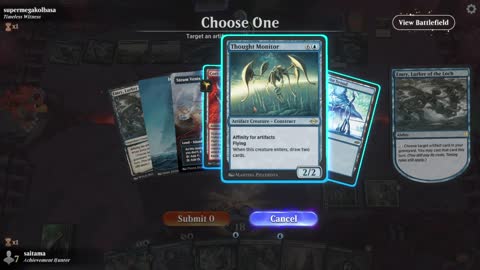 Watch MTG Arena Video Replay - Izzet Midrange by saitama VS Abzan Midrange by supermegakolbasa - Timeless Play