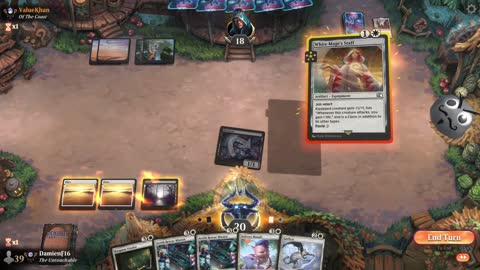 Watch MTG Arena Video Replay - Orzhov Midrange by DamienF16 VS Selesnya Midrange by ValueKhan - Premier Draft