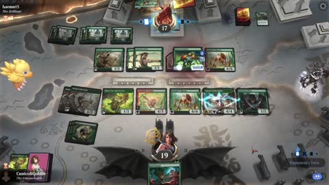 Watch MTG Arena Video Replay - Mono Green Midrange by CunicoliGoblin VS Mono Green Midrange by batmn15 - MWM Standard Pauper