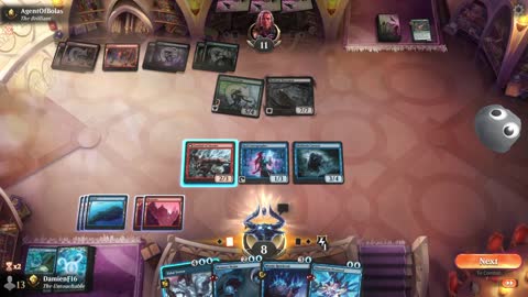 Watch MTG Arena Video Replay - Izzet Midrange by DamienF16 VS Jund Midrange by AgentOfBolas - Premier Draft