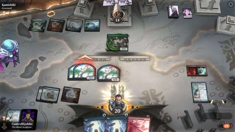 Watch MTG Arena Video Replay - Izzet Midrange by CunicoliGoblin VS Temur Midrange by Kamishiki - Alchemy Event