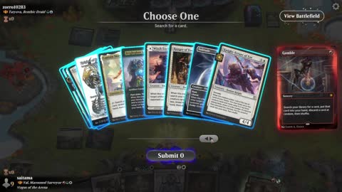 Watch MTG Arena Video Replay - Val, Marooned Surveyor by saitama VS Tatyova, Benthic Druid by zorro10283 - Historic Brawl