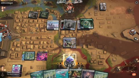 Watch MTG Arena Video Replay - Simic Midrange by CunicoliGoblin VS Selesnya Aggro by midwestmages - Historic Metagame Challenge