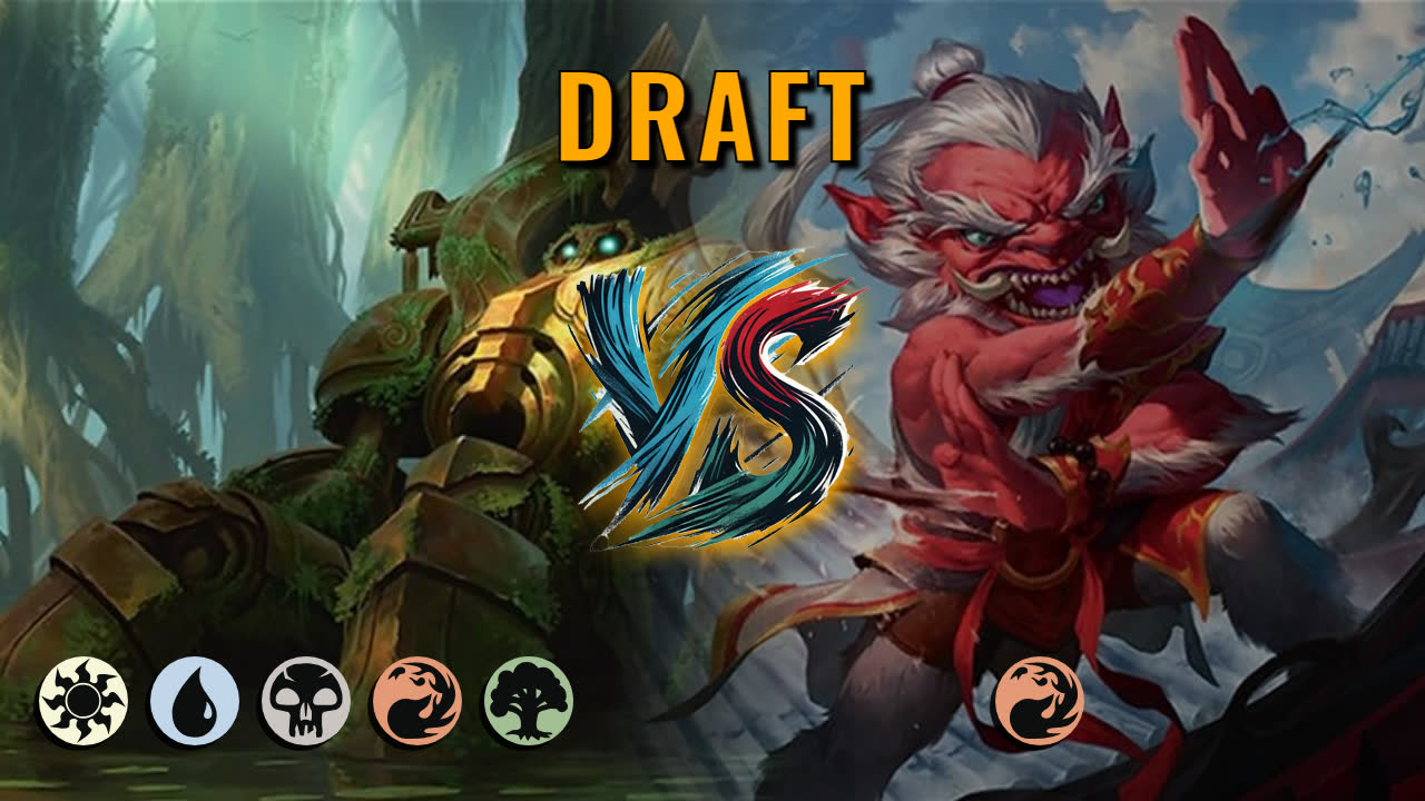 Watch MTG Arena Draft Video - 5 Color Midrange by saitama VS Mono Red Aggro by ChesterBChill - 37f853
