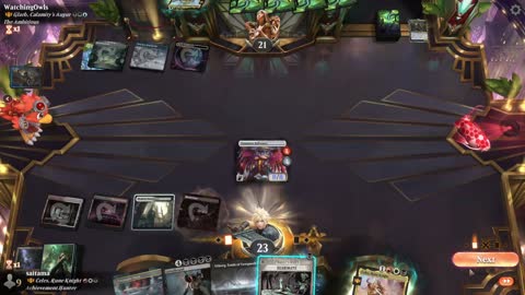 Watch MTG Arena Video Replay - Celes, Rune Knight by saitama VS Glarb, Calamity's Augur by WatchingOwls - Historic Brawl