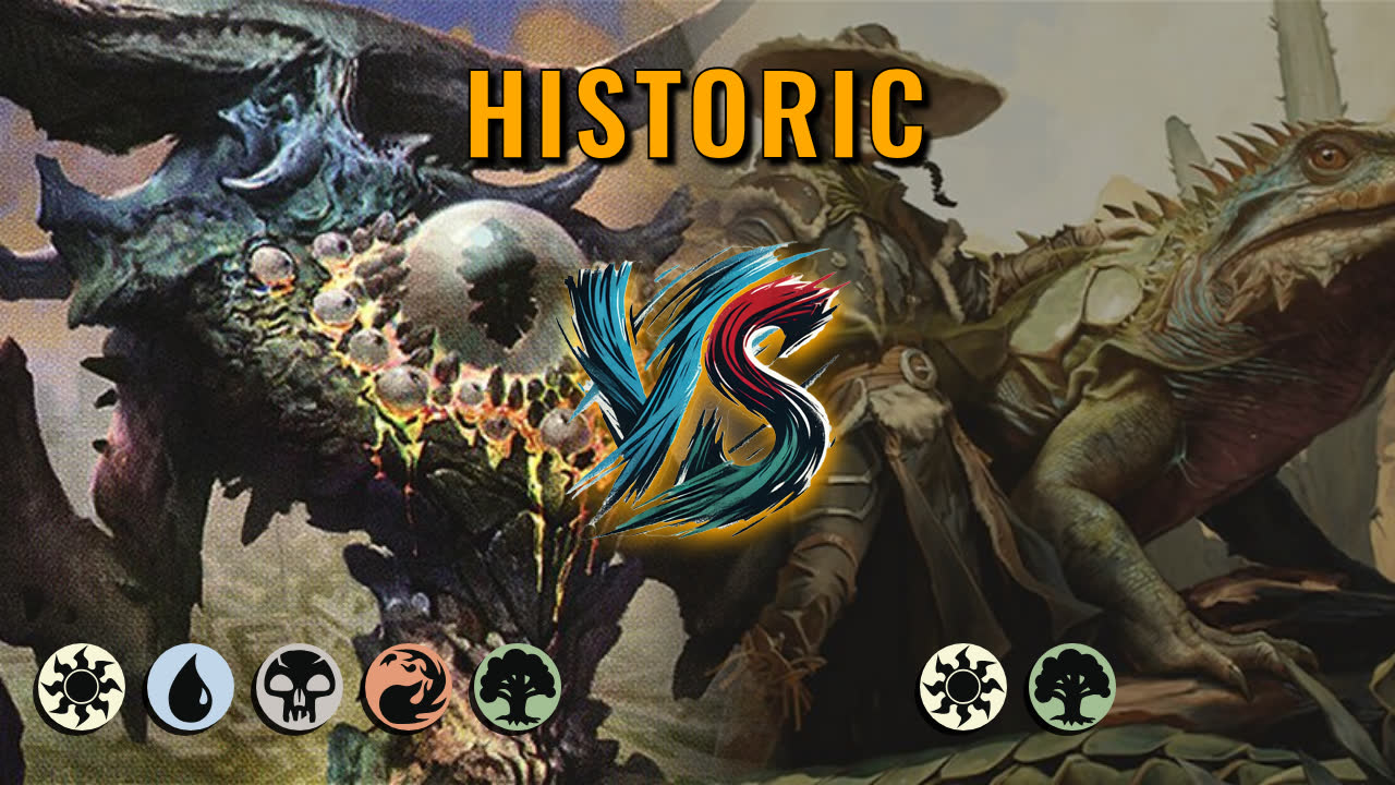 Watch MTG Arena Historic Video - 5 Color Midrange by CunicoliGoblin VS Selesnya Midrange by phaselock - 04d590