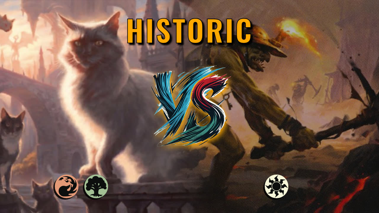 Watch MTG Arena Historic Video - Gruul Aggro by CunicoliGoblin VS Mono White Aggro by Bronze_Centipede - a77c2e