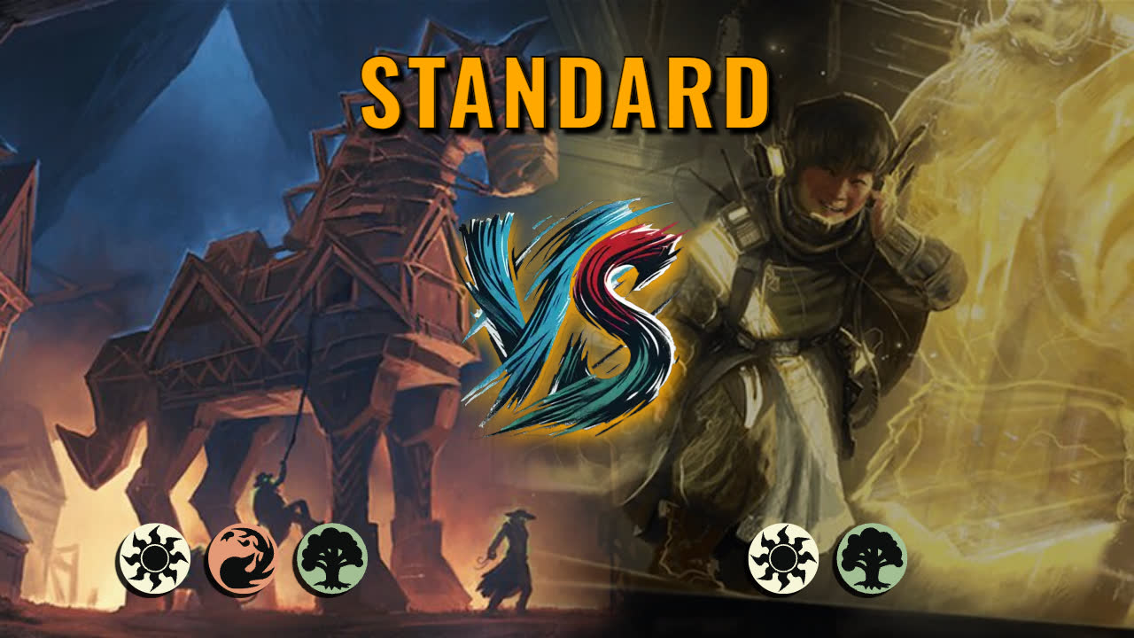 Watch MTG Arena Standard Video - Naya Midrange by HamHocks42 VS Selesnya Aggro by sovereignty8 - 3c7709