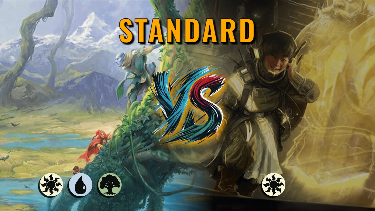 Watch MTG Arena Standard Video - Bant Midrange by HamHocks42 VS Mono White Aggro by Mana Sky Code - 4800e7