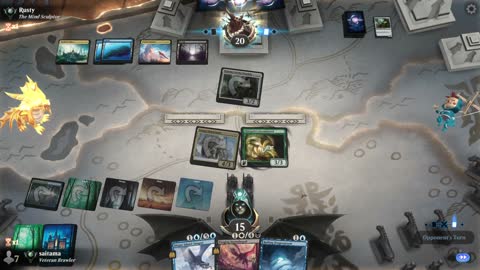 Watch MTG Arena Video Replay - WUBG Midrange by saitama VS 5 Color Midrange by Rusty - Premier Draft Ranked
