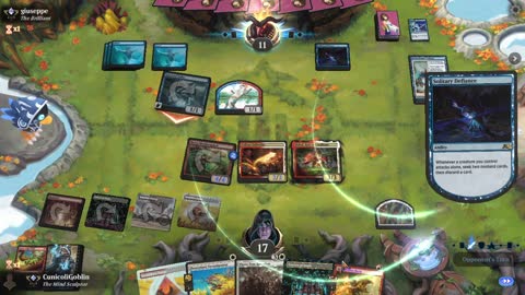 Watch MTG Arena Video Replay - Boros Aggro by CunicoliGoblin VS Mono Blue Midrange by giuseppe - Alchemy Ranked