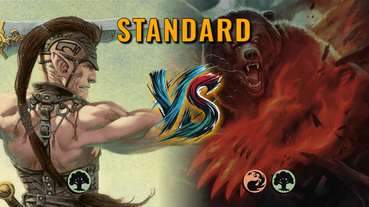 Watch MTG Arena Standard Video - Mono Green Midrange by utku VS Gruul Aggro by Ghost - 302918