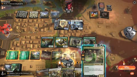 Watch MTG Arena Video Replay - Emmara, Voice of the Conclave by saitama VS Phelia, Exuberant Shepherd by Devtronzor - Historic Brawl