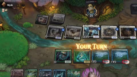 Watch MTG Arena Video Replay - Simic Midrange by utku VS Selesnya Midrange by Mysk - Standard Ranked