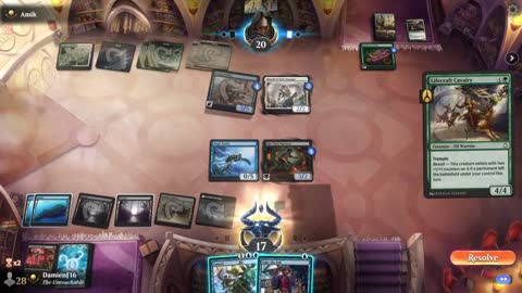 Watch MTG Arena Video Replay - Dimir Midrange by DamienF16 VS Bant Midrange by Amik - Premier Draft