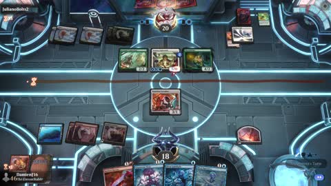 Watch MTG Arena Video Replay - Izzet Midrange by DamienF16 VS Selesnya Midrange by JulianoBolts2 - Premier Draft