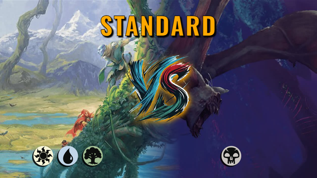Watch MTG Arena Standard Video - Bant Midrange by HamHocks42 VS Mono Black Aggro by Textrix - e2c75a