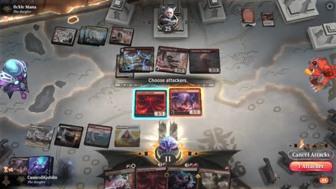Watch MTG Arena Video Replay - Boros Aggro by CunicoliGoblin VS Boros Aggro by fickle Mana - Standard Play