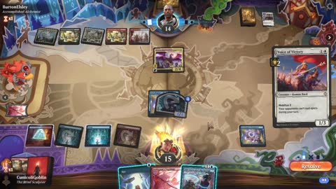 Watch MTG Arena Video Replay - Izzet Control by CunicoliGoblin VS Mardu Aggro by BurtonElsley - Alchemy Event
