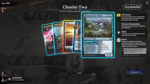 Watch MTG Arena Video Replay - Jeskai Control by DamienF16 VS Mono Green Aggro by Zaid - Traditional Standard Ranked