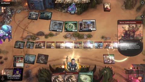 Watch MTG Arena Video Replay - Gruul Aggro by CunicoliGoblin VS Selesnya Aggro by derfinator - Traditional Historic Play