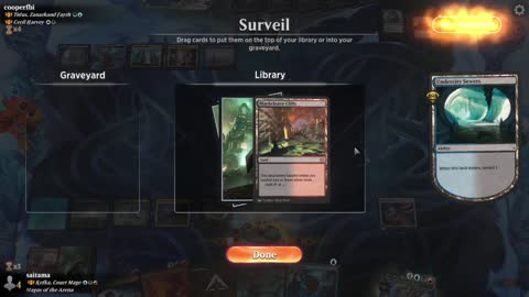 Watch MTG Arena Video Replay - Kefka, Court Mage by saitama VS Thrasios, Triton Hero Partner by cooperfbi - Historic Brawl
