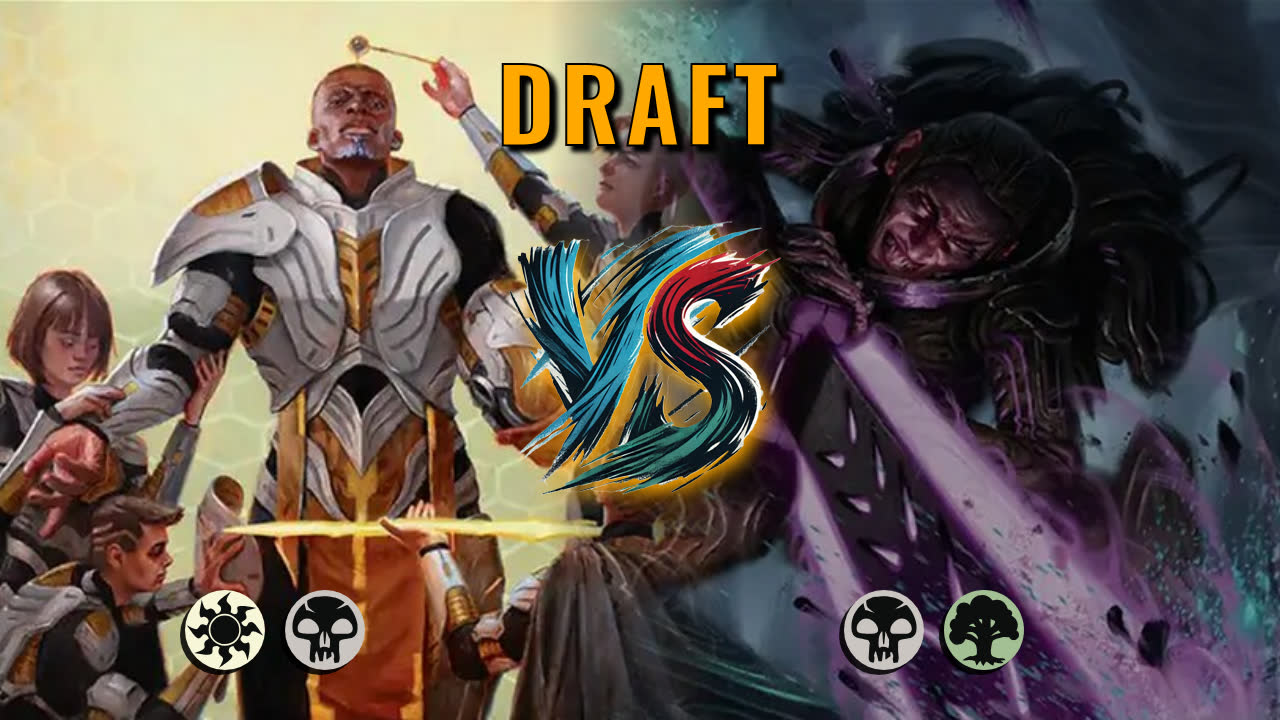 Watch MTG Arena Draft Video - Orzhov Midrange by DamienF16 VS Golgari Aggro by FriendSnoggins - f86f78