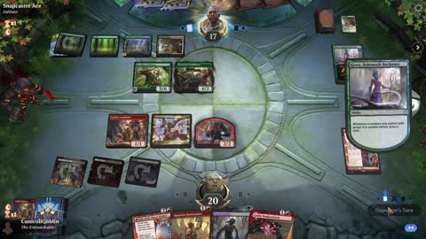 Watch MTG Arena Video Replay - Rakdos Aggro by CunicoliGoblin VS Selesnya Midrange by Snapcaster Ace - Traditional Historic Play