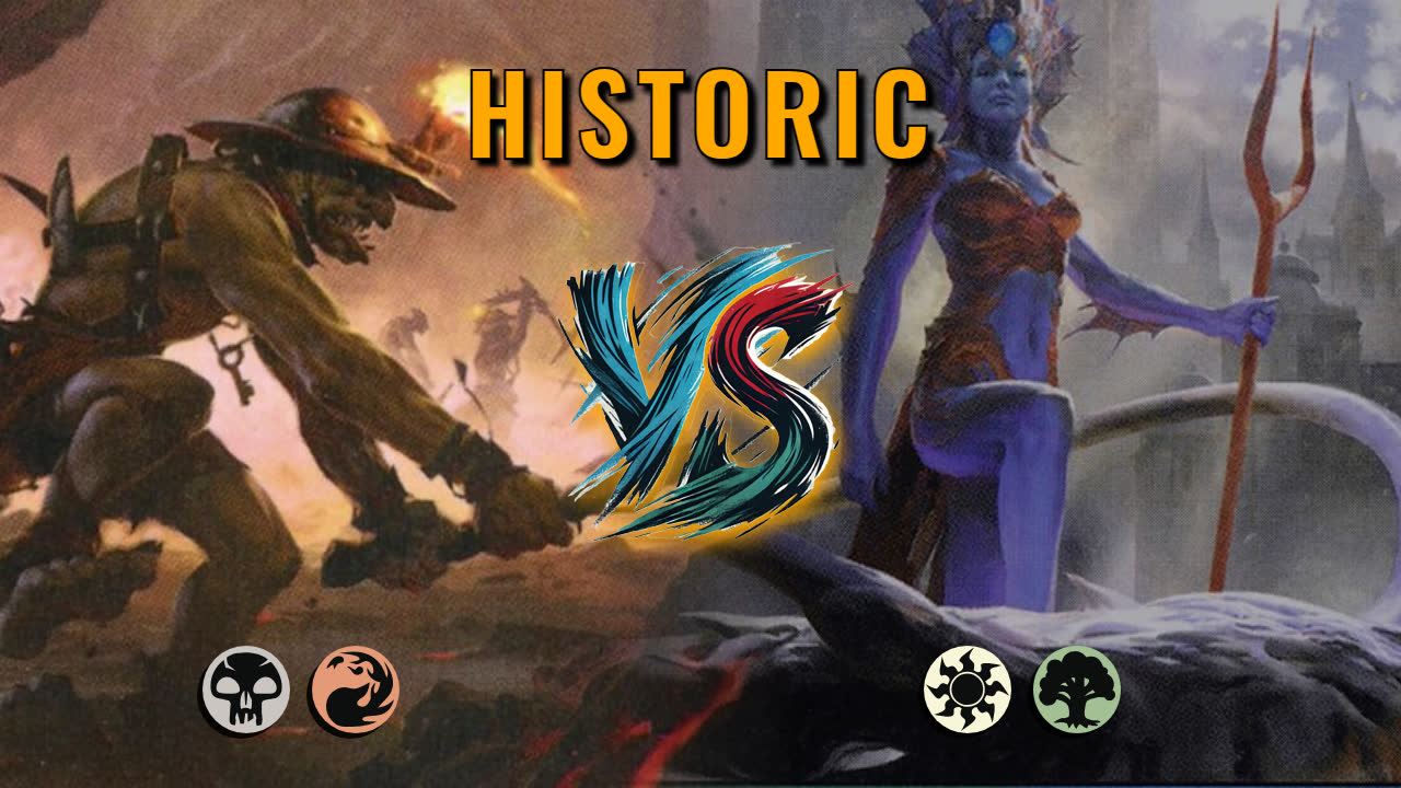 Watch MTG Arena Historic Video - Rakdos Aggro by CunicoliGoblin VS Selesnya Midrange by Snapcaster Ace - 383825
