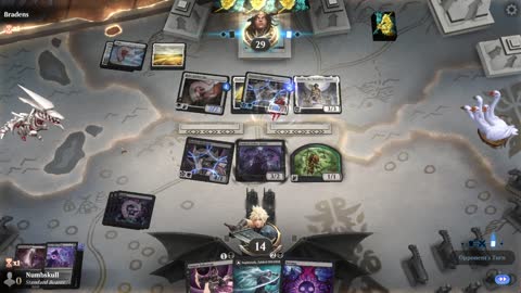 Watch MTG Arena Video Replay - Mono Black Aggro by Numbskull VS Mono White Aggro by Bradens - Standard Play