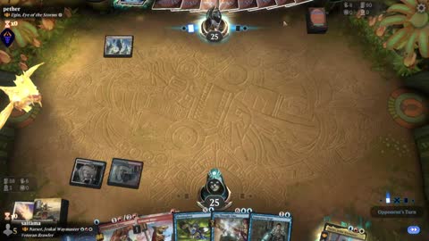 Watch MTG Arena Video Replay - Narset, Jeskai Waymaster by saitama VS Ugin, Eye of the Storms by pether - Historic Brawl