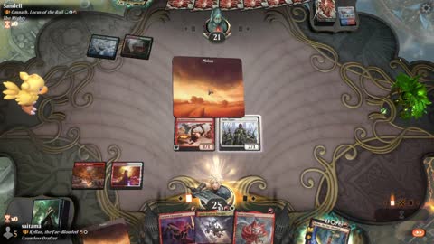 Watch MTG Arena Video Replay - Kellan, the Fae-Blooded // Birthright Boon by saitama VS Omnath, Locus of the Roil by Sandell - Historic Brawl
