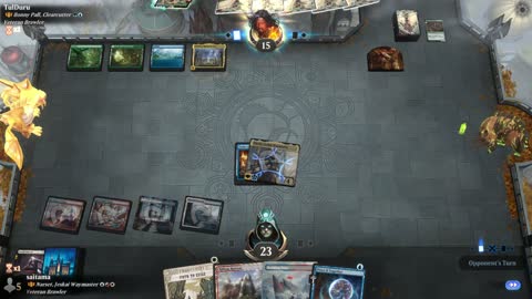 Watch MTG Arena Video Replay - Narset, Jeskai Waymaster by saitama VS Bonny Pall, Clearcutter by TulDuru - Historic Brawl