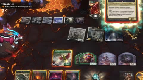 Watch MTG Arena Video Replay - Slimefoot and Squee by saitama VS Veko, Death's Doorkeeper by Thinktwice - Historic Brawl
