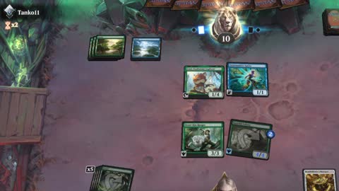 Watch MTG Arena Video Replay - Mono Green Midrange by utku VS Simic Midrange by Tanko11 - Standard Ranked