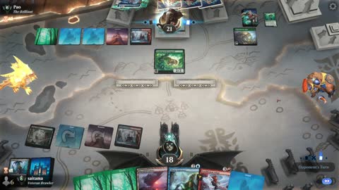 Watch MTG Arena Video Replay - UBRG Midrange by saitama VS Temur Aggro by Pao - Premier Draft Ranked