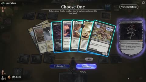 Watch MTG Arena Video Replay - Orzhov Midrange by STX_David VS Boros Aggro by superjakeyo - Traditional Timeless Ranked