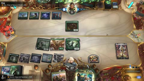 Watch MTG Arena Video Replay - Derevi, Empyrial Tactician by saitama VS Uro, Titan of Nature's Wrath by thag - Historic Brawl